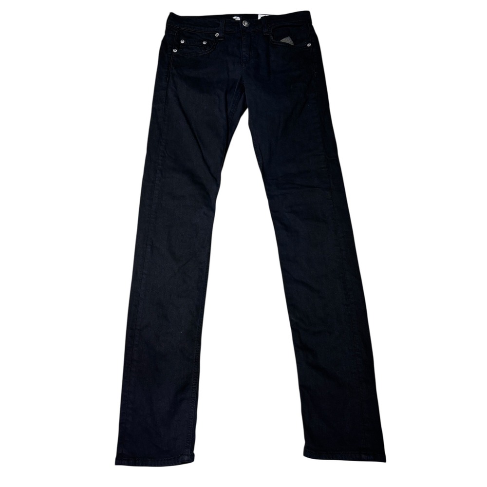 Rag & Bone Black Skinny Jeans Womens Size 24 AGED BLACK W16900337 Cotton Blend‎
